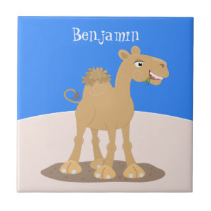 Simples ilustração de desenho animado de camelo fe