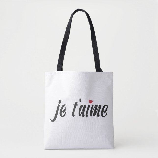 Simples Je T'aime Eu Te Amo Namorados | Bolsa Tote (Frente)