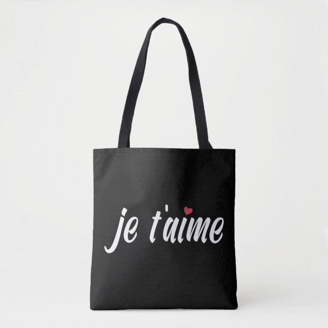Simples Je T'aime Eu Te Amo Namorados | Bolsa Tote (Frente)