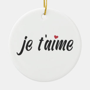 Simples Je T'aime Eu Te Amo Namorados   Ornamento