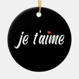 Simples Je T'aime Eu Te Amo Namorados | Ornamento