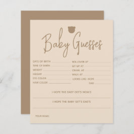 Simples jogo de Chá de fraldas de urso moderno min