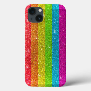 Simples LGBTQIA Orgulho gay Rainbow Glitter Ca