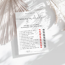 Simples Mamãe de Caligrafia Negra ou Jogo de Pai