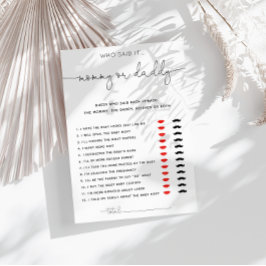 Simples Mamãe de Caligrafia Negra ou Jogo de Pai