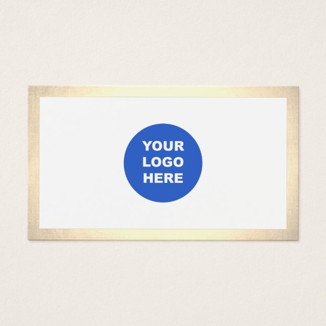 Simples moderno Adicionar borda Dourada do logotip (Frente)