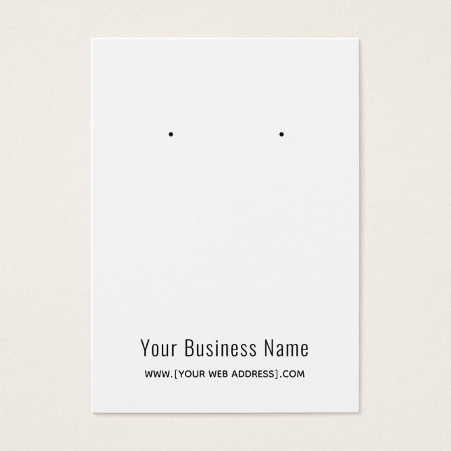 Simples moderno Cartão Personalizado de Orelha (Frente)