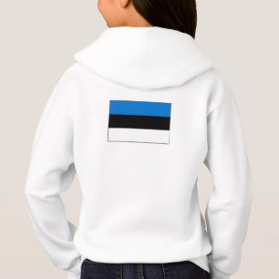 Simples Moderno Estônia Flag Souvenir , Fundo