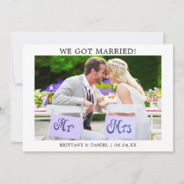 Simples Moderno Minimalista, Casamos! Cartão