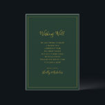 Simples Natal Elegante | Cartão verde para o desej<br><div class="desc">Este simples Natal elegante | o cartão verde é perfeito para o seu casamento no inverno moderno minimalista. A clássica caligrafia de luxo de ouro, junto com o tradicional fundo verde, tudo junto com um quadro mínimo, é certo que completará a vibração colorida que você está procurando. Você pode personalizar...</div>