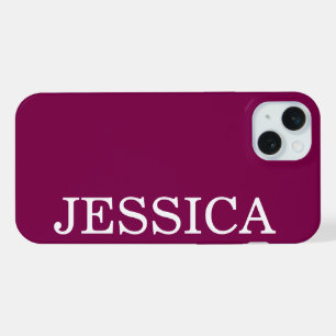 SIMPLES NOME PERSONALIZADO ESTILO MODERNO VINHO