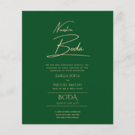 Simples Nossa BODA Convite de Casamento em Espanho