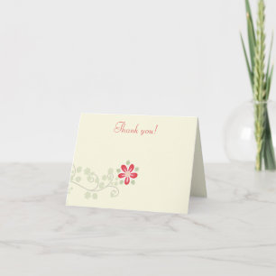 Simples notas de agradecimento de flores de videir