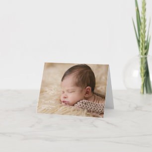 Simples Obrigado Anúncio de Nascimento Fotográfico