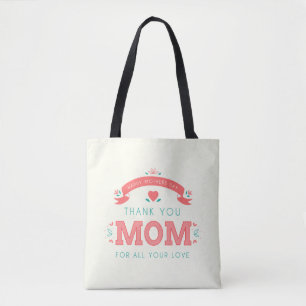 Simples Obrigado Mãe Dia de as mães Tote Bag