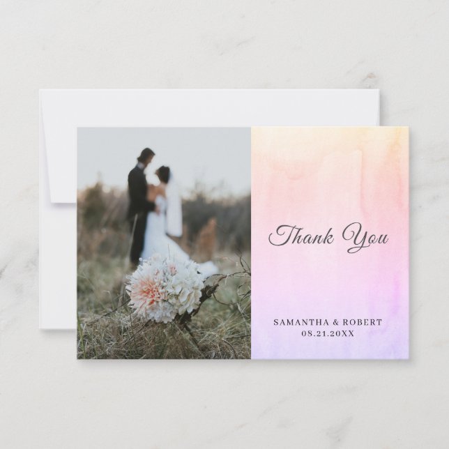 Simples Obrigado Roteiro Cartões Horizontais De Ca (Frente)