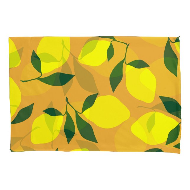Simples padrão de limão, fundo laranja. (Frente)