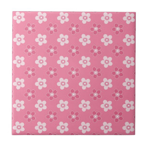 simples padrão floral sólido rosa retrofluxo peque