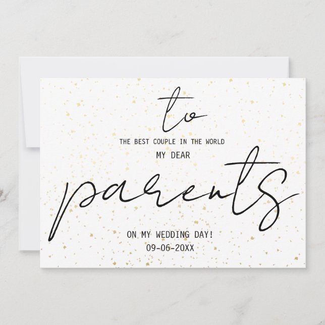 Simples Para Meus Pais No Meu Dia De Casamento, Ad (Frente)