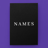 Simples Preto Personalizado Adicionar Seu Nome Ele