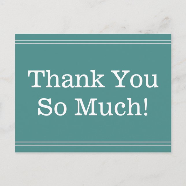 Simples, Profissional "Muito Obrigado!" Cartão Pos (Frente)