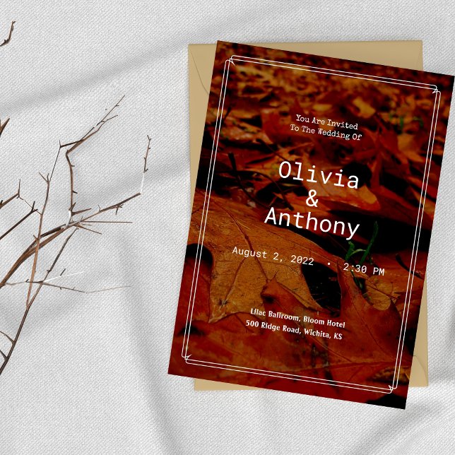 Simples Queda Russa Deixa Convite De Casamento (Criador carregado)