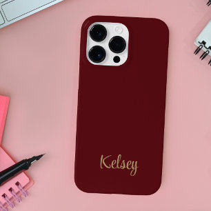 Simples Red e Monograma Dourado