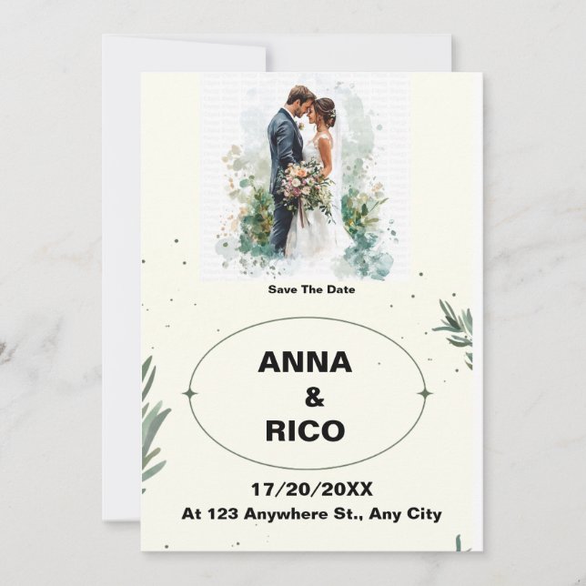 SIMPLES&ROMÂNTICO: CARTÕES SALVE A DATA ROMÂNTICOS (Frente)