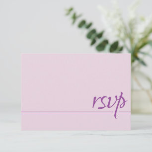 Simples RSVP de Casamento em Caligrafia Rosa Bege