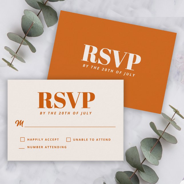Simples RSVP de casamento minimalista moderno em l (Criador carregado)