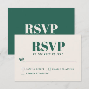 Simples RSVP de casamento minimalista moderno em v