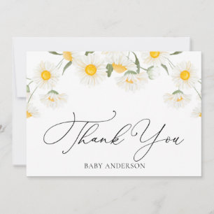 Simples Rustic Daisy Flower Obrigado Cartão-Postal
