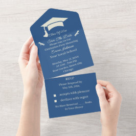 Simples Save The Date Personalizados Bege E Azul