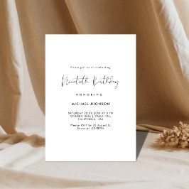 Simples Script 90 Convite Aniversário