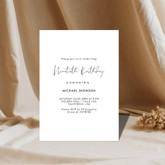 Simples Script 90 Convite Aniversário