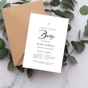 Simples Script de Convite Espanhol Para Bautizo