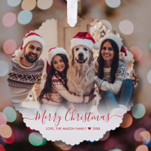 Simples Script Vermelho Moderno 2 Foto Natal