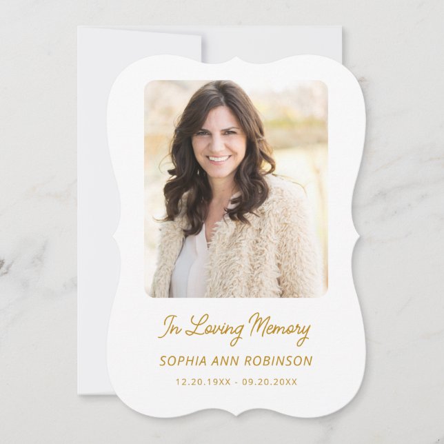 Simples Simples Simpatia Funeral Cartões Memoriais (Frente)