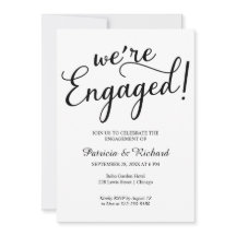 Simples Somos convites para Festas de noivado