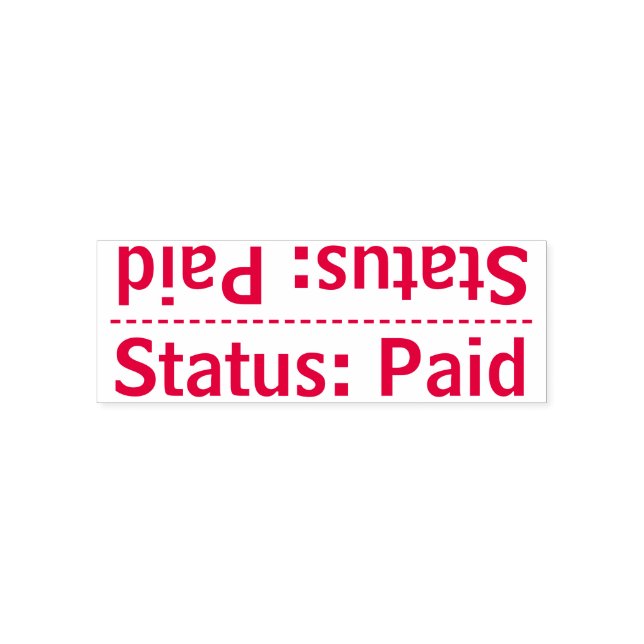 Simples "Status: Paid" Carimbo de Borracha (Design)