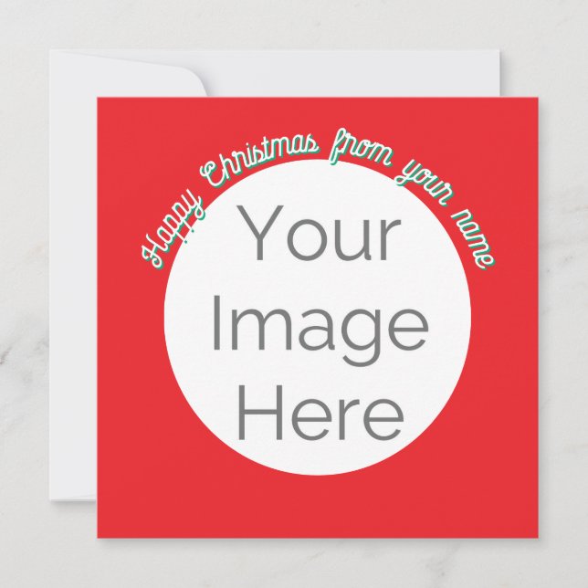 simples sua imagem aqui foto feliz cartão de Natal (Frente)