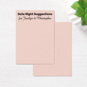 Simples Sugestões de Data Noturna Blush Pink Card