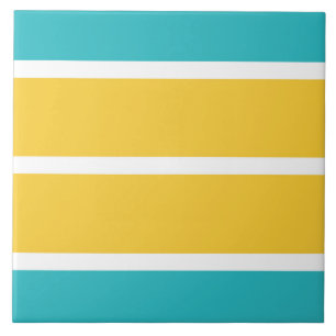 Simples - Turquesa e amarelo