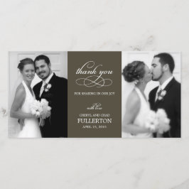 Simplesmente Bonito Casamento Obrigado Cartões com
