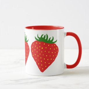 Simplesmente caneca feita sob encomenda da morango