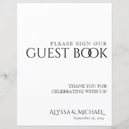 Simplesmente Clássico Livro de Visitas Simples