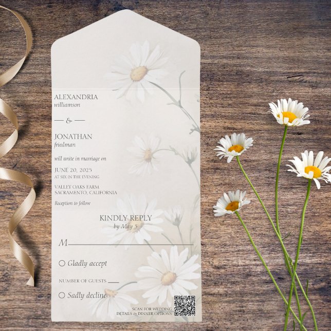 Simplesmente Daisies Código QR (Also available without QR code. )