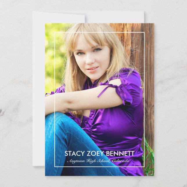 Simplesmente emoldurado 1 Anúncio de Conclusão de  (Frente)