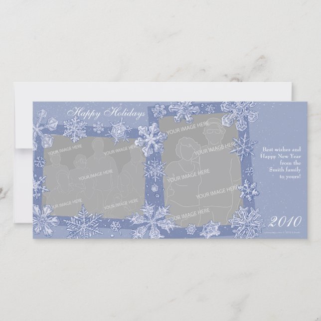 Simplesmente Flocos de Neve Cartão Pessoal Duplo c (Frente)