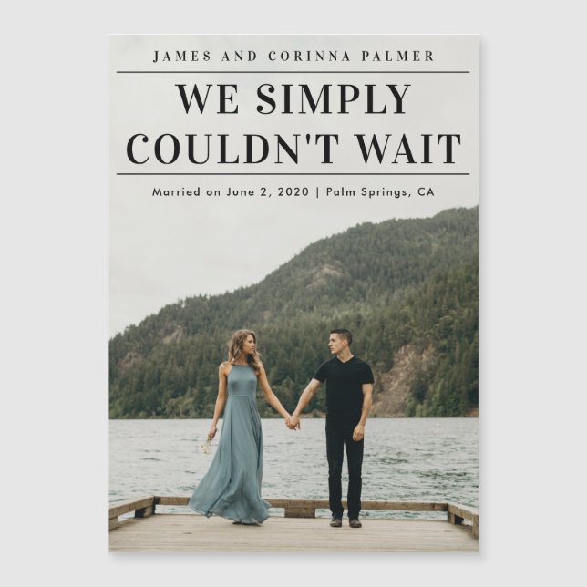 Simplesmente Não Podíamos Esperar Anúncio de Casam (Frente)